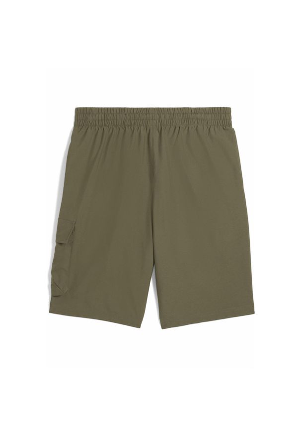 Puma - Męskie szorty bojówki Essentials 9" z logo No.1 PUMA Loden Green. Kolor: zielony