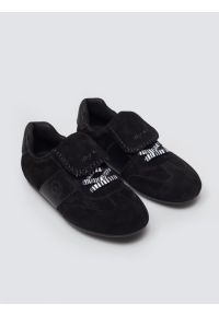 Big-Star - Sneakersy damskie ze skóry naturalnej czarne TT274688 906. Okazja: na spacer, na co dzień. Nosek buta: okrągły. Kolor: czarny. Materiał: skóra. Szerokość cholewki: normalna. Sport: turystyka piesza #2