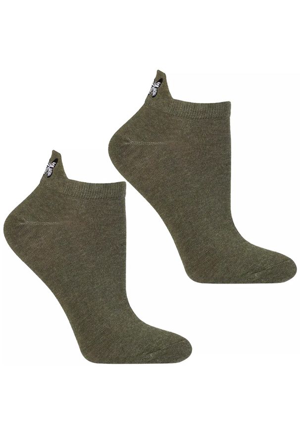 Kolorowe Damskie Stopki Moraj Motylki Mix 3 Pary. Kolor: biały. Materiał: dzianina. Wzór: kolorowy