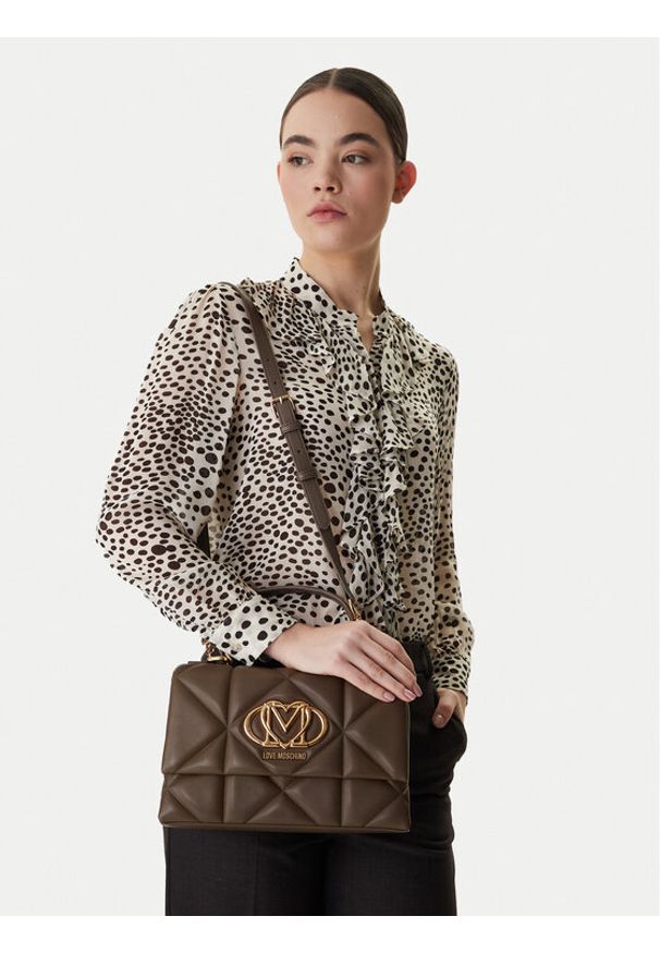 Love Moschino - LOVE MOSCHINO Torebka JC4112PP1OLC0203 Brązowy. Kolor: brązowy. Materiał: skórzane