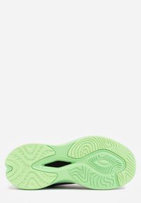 Born2be - Czarno-Niebieskie Buty Sportowe Sneakersy z Napisami i Geometrycznym Wzorem Adraseise. Okazja: na co dzień. Kolor: czarny. Materiał: jeans. Wzór: geometria, napisy #4