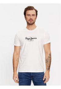 Pepe Jeans T-Shirt Castle PM509204 Biały Regular Fit. Kolor: biały. Materiał: bawełna #1