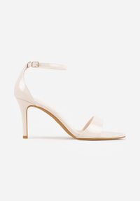 Renee - Beżowe Lekkie Sandały VICES na Szpilce Zapinane na Sprzączkę Hekis. Okazja: na co dzień, na imprezę. Zapięcie: sprzączka. Kolor: beżowy. Materiał: jeans. Obcas: na szpilce. Styl: casual, elegancki, klasyczny #2