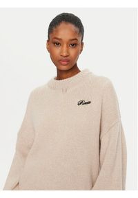 ROTATE Sweter 1133772313 Beżowy Regular Fit. Kolor: beżowy. Materiał: syntetyk
