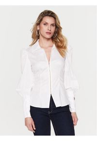 Guess Bluzka Rina W3RH31 WAF10 Biały Regular Fit. Kolor: biały. Materiał: bawełna