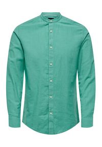 Only & Sons Koszula Caiden 22019173 Zielony Slim Fit. Kolor: zielony. Materiał: bawełna #4