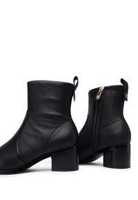 TOMMY HILFIGER - Tommy Hilfiger Botki Th Stretch Leather Bootie FW0FW08860 Czarny. Kolor: czarny. Materiał: skóra #6
