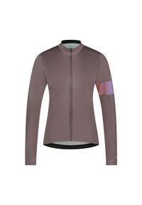 SHIMANO - VERTEX Jersey z długim rękawem i nadrukiem, Smoky Topaz. Kolor: brązowy. Materiał: jersey. Długość rękawa: długi rękaw. Długość: długie. Wzór: nadruk. Sport: kolarstwo #1