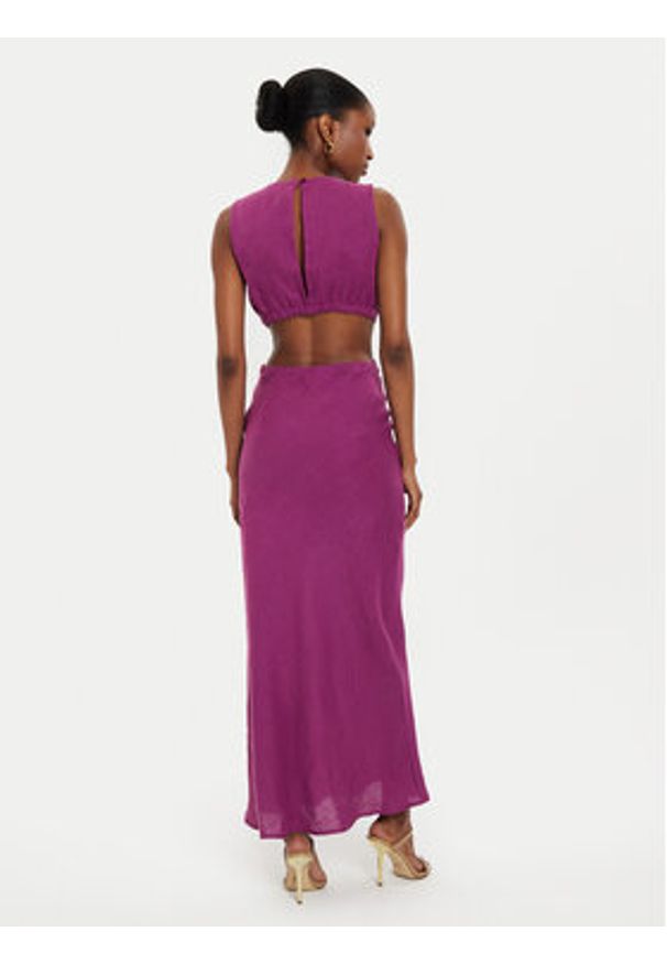 ViCOLO Sukienka letnia TB2881 Fioletowy Regular Fit. Kolor: fioletowy. Materiał: wiskoza. Sezon: lato