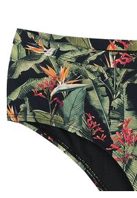 TOP SECRET - Dół kostiumu kąpielowego w roślinny nadruk. Kolor: zielony. Materiał: tkanina. Wzór: nadruk #5