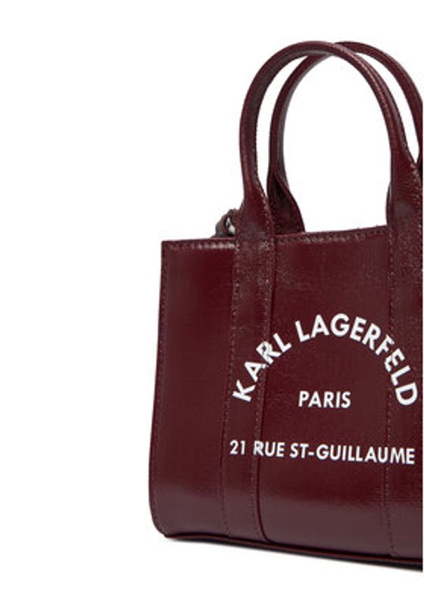 Karl Lagerfeld - KARL LAGERFELD Torebka A4W50015 Bordowy. Kolor: czerwony. Materiał: skórzane