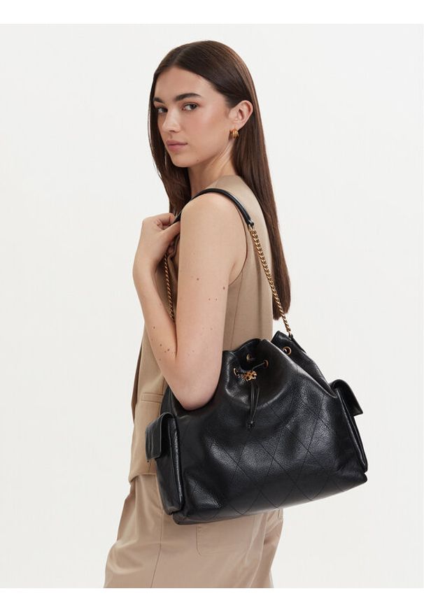 Tory Burch Torebka Charlie 185830 Czarny. Kolor: czarny. Materiał: skórzane