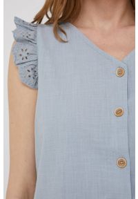 Answear Lab koszula bawełniana damska. Kolor: niebieski. Materiał: bawełna. Styl: wakacyjny #5