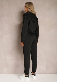 Renee - Czarny Komplet Dresowy 2 Częściowy Luźne Spodnie i Bluza z Kapturem Fivana. Kolor: czarny. Materiał: dresówka #2