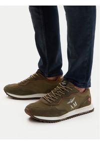 Aeronautica Militare Sneakersy 261SC0320UPL00313 Khaki. Kolor: brązowy. Materiał: materiał #1