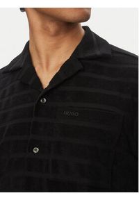 Hugo - HUGO Koszula Ellino 50539351 Czarny Relaxed Fit. Kolor: czarny. Materiał: bawełna