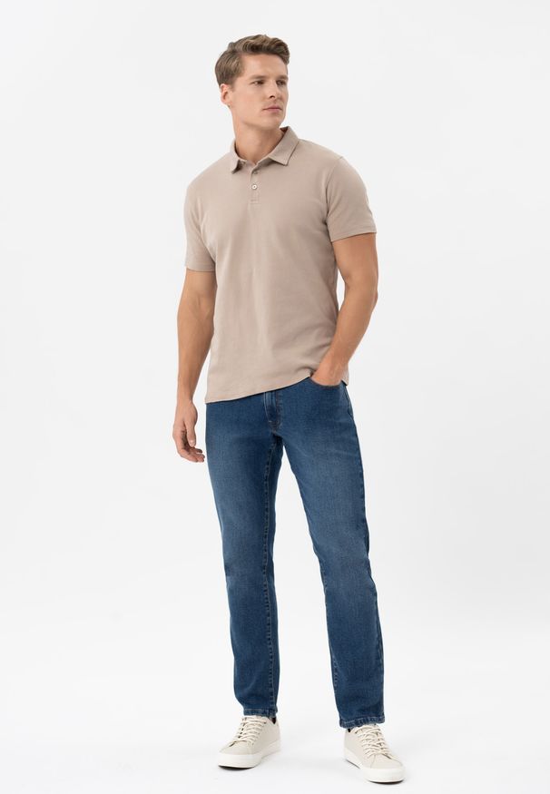 Volcano - Niebieskie jeansy, Regular, D-JERRY 64. Okazja: na co dzień. Kolekcja: plus size. Kolor: niebieski. Styl: casual, klasyczny