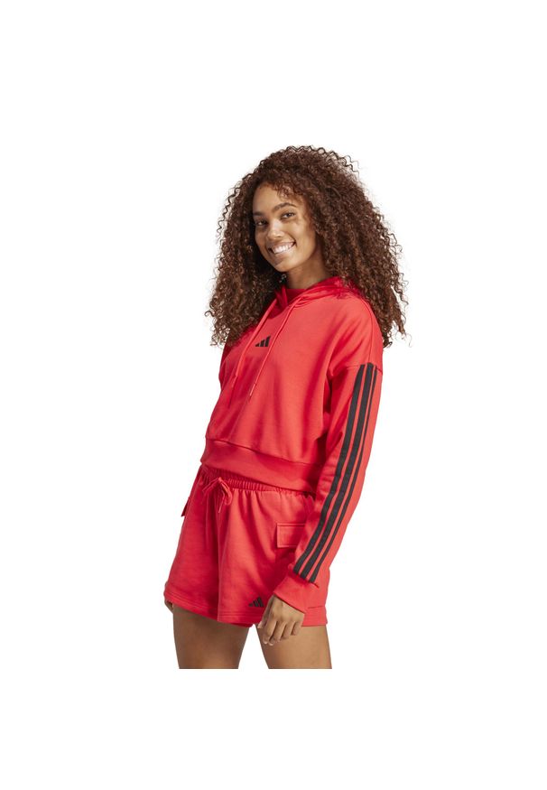 Adidas - Bluza z kapturem damska ADIDAS Gym & Pilates. Typ kołnierza: kaptur. Materiał: materiał, włókno, bawełna. Sport: joga i pilates