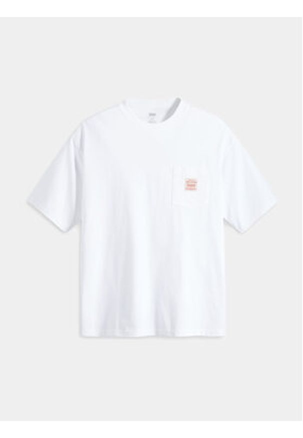 Levi's® T-Shirt Workwear A5850-0005 Biały Loose Fit. Kolor: biały. Materiał: bawełna