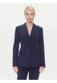 Hugo - HUGO Marynarka Asmalla-1 50533901 Granatowy Slim Fit. Kolor: niebieski. Materiał: syntetyk