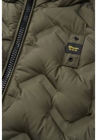 Blauer USA - BLAUER Zielona kurtka męska Pier Short Jackets, Rozmiar M. Kolor: zielony. Materiał: poliamid, puch #6