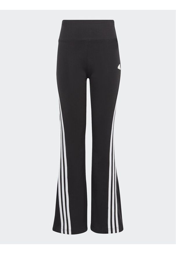 Adidas - adidas Legginsy Future Icons 3-Stripes Cotton Flared Leggings IC0115 Czarny. Kolor: czarny. Materiał: bawełna