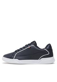 TOMMY HILFIGER - Tommy Hilfiger Sneakersy Lo Cup Leather FM0FM04429 Granatowy. Kolor: niebieski. Materiał: skóra #4