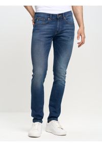 Big-Star - Jeansy męskie skinny niebieskie Owen 312. Okazja: na co dzień. Kolor: niebieski. Styl: casual, elegancki