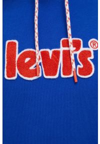 Levi's® - Levi's Bluza męska z kapturem z aplikacją. Okazja: na spotkanie biznesowe. Typ kołnierza: kaptur. Kolor: niebieski. Materiał: dzianina. Wzór: aplikacja. Styl: biznesowy #5