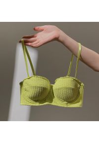 Intica - Biustonosz push-up balkonetka uniesienie i wsparcie Krissy. Kolor: żółty. Materiał: tkanina. Rodzaj stanika: push-up #7