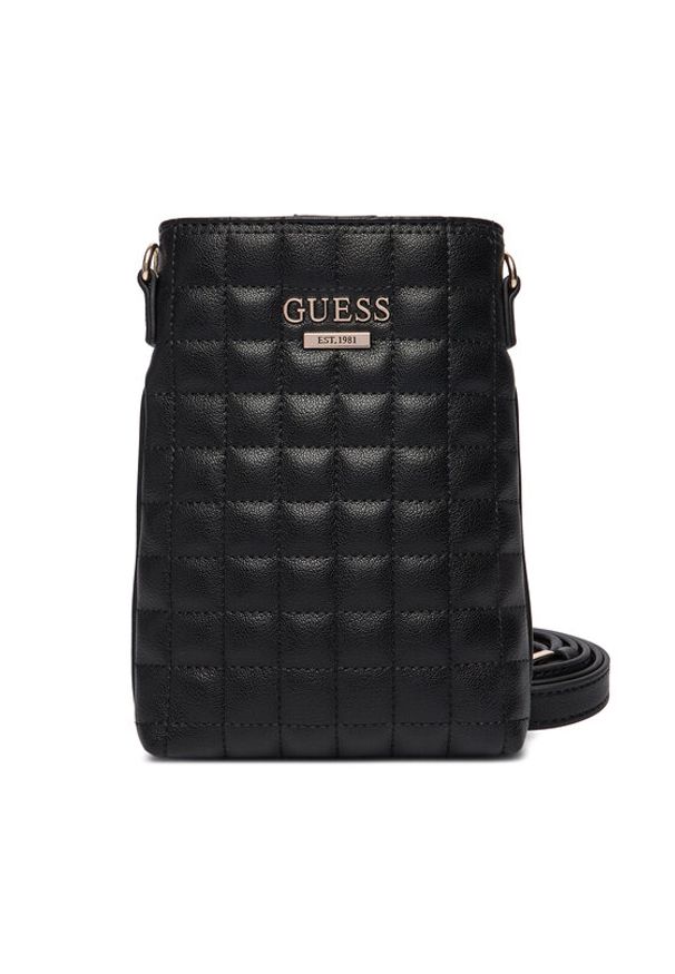 Guess Torebka Nadira Travel TWQG84 24015 Czarny. Kolor: czarny. Materiał: skórzane