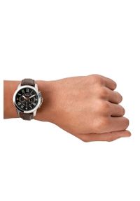Fossil - FOSSIL - Zegarek FS4813. Kolor: brązowy. Materiał: skóra, materiał #7