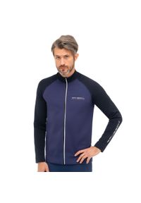 Bluza dresowa termoaktywna rozpinana męska Brubeck Athletic. Kolor: niebieski. Materiał: poliester, poliamid, elastan. Sport: bieganie, kolarstwo #1