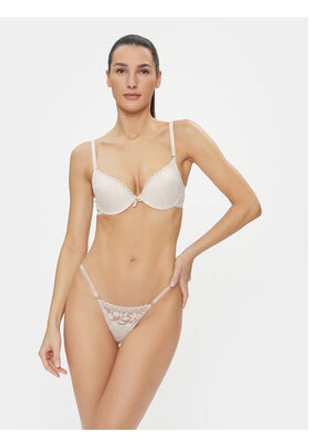 SELMARK - Selmark Stringi Gabrielle 61000 Beżowy. Kolor: beżowy. Materiał: bawełna