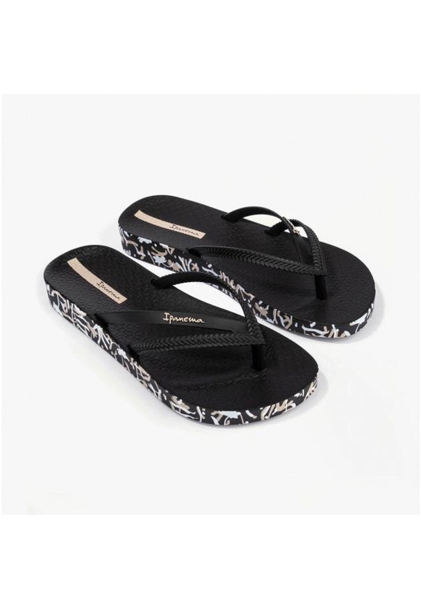 Japonki plażowe damskie Ipanema Bossa Soft V. Okazja: na plażę. Kolor: czarny. Styl: sportowy