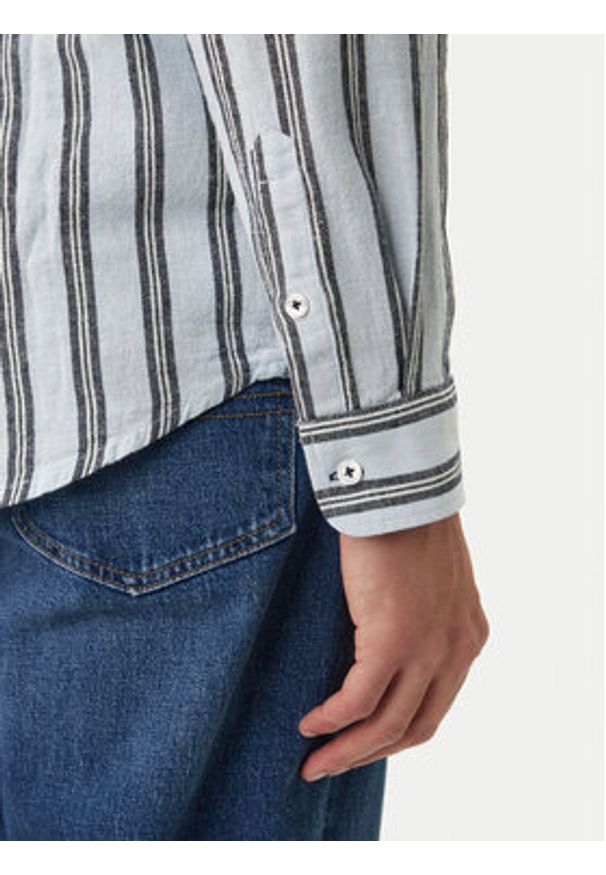 Tommy Jeans Koszula DM0DM22755 Błękitny Regular Fit. Kolor: niebieski. Materiał: len