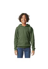 GILDAN - Bluza Dziecięca Softstyle Plain Fleece Midweight Hoodie. Kolor: zielony