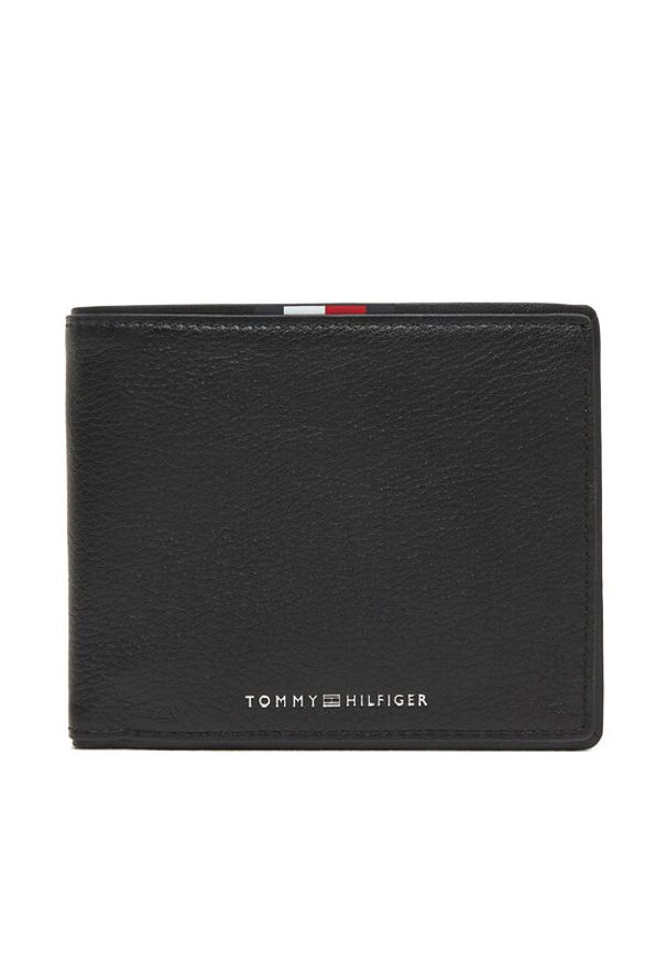 TOMMY HILFIGER - Tommy Hilfiger Duży Portfel Męski Th Corp Cc & Coin AM0AM13740 Czarny. Kolor: czarny. Materiał: skóra