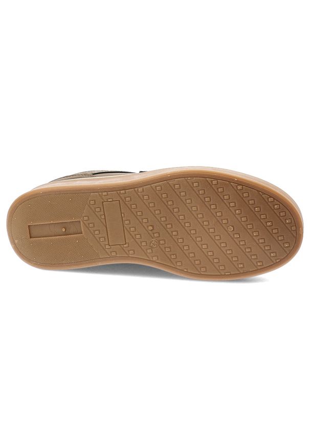 Big-Star - Sneakersy unisex Big Star, ze skóry ekologicznej na platformie z okrągłym noskiem sznurowane, beżowe, SS174020. Okazja: na co dzień. Nosek buta: okrągły. Zapięcie: sznurówki. Kolor: beżowy. Materiał: materiał, skóra ekologiczna. Szerokość cholewki: normalna. Obcas: na platformie