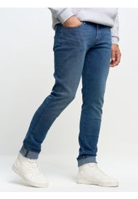 Big-Star - Spodnie jeans męskie Tedd 356. Stan: obniżony. Kolor: niebieski. Sezon: wiosna. Styl: elegancki #4