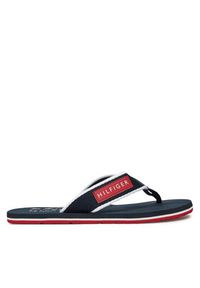 TOMMY HILFIGER - Tommy Hilfiger Japonki Patch Hilfiger Beach Sandal FM0FM05435 Granatowy. Kolor: niebieski. Materiał: materiał #6