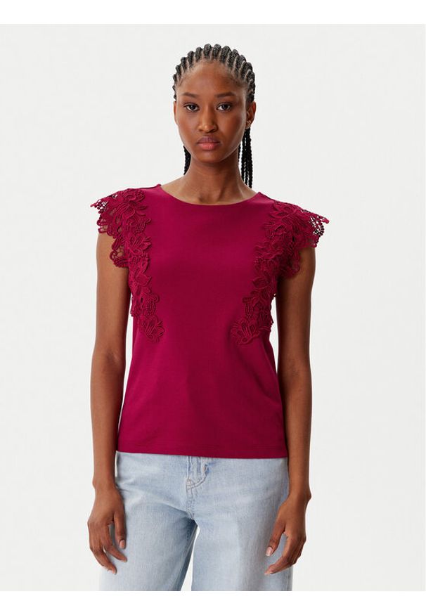 Morgan Bluzka 252-DFLOWER Czerwony Regular Fit. Kolor: czerwony. Materiał: bawełna