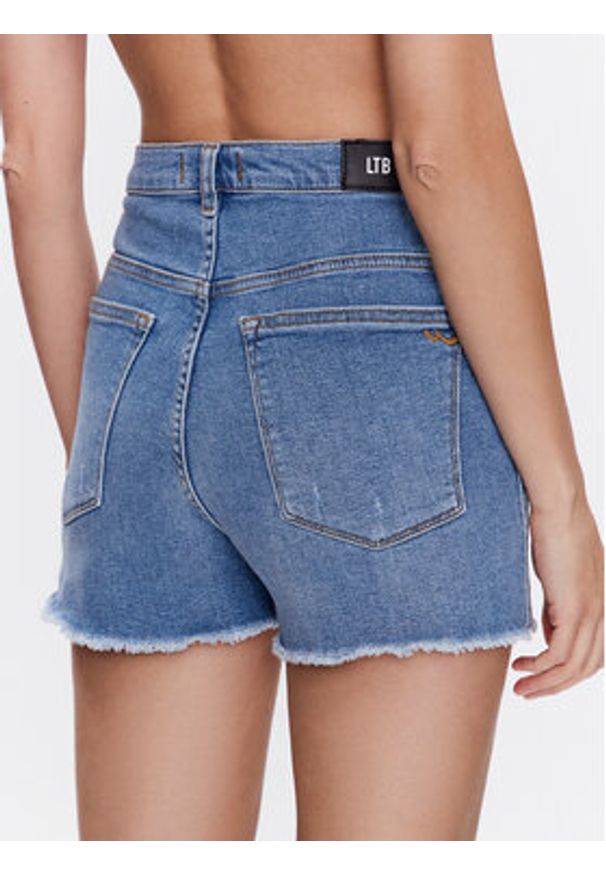 LTB Szorty jeansowe Layla 60589 15094 Niebieski Regular Fit. Kolor: niebieski. Materiał: bawełna