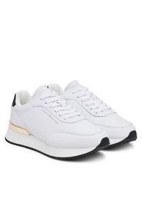 TOMMY HILFIGER - Tommy Hilfiger Sneakersy Chic Fashion Runner FW0FW08695 Biały. Kolor: biały. Materiał: skóra #3