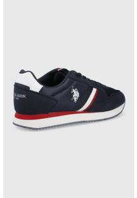 U.S. Polo Assn. sneakersy kolor granatowy. Nosek buta: okrągły. Zapięcie: sznurówki. Kolor: niebieski. Materiał: guma