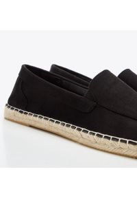 Wittchen - Damskie espadryle z ekozamszu czarne. Nosek buta: okrągły. Kolor: czarny. Materiał: skóra ekologiczna. Sezon: lato. Obcas: na obcasie. Styl: elegancki, wakacyjny. Wysokość obcasa: niski #7