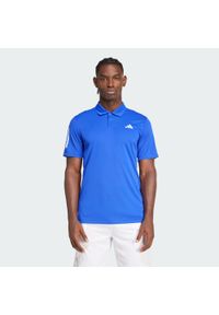 Adidas - Club 3-Stripes Tennis Polo Shirt. Typ kołnierza: polo. Kolor: niebieski. Materiał: materiał. Sport: tenis