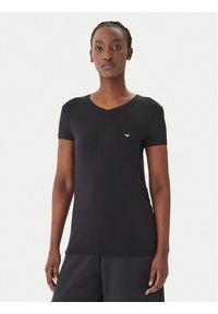 Emporio Armani T-Shirt EW000409 AF19024 UC001 Czarny Regular Fit. Kolor: czarny. Materiał: bawełna #1