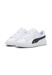 Puma - Dziecięce sneakersy PUMA Smash 3.0 Dance Party PUMA White Black Pink Lilac. Zapięcie: pasek. Kolor: biały, wielokolorowy, czarny, fioletowy