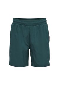 Szorty tkane dla dzieci Hummel Move Grid. Okazja: na uczelnię. Kolor: zielony. Styl: sportowy. Sport: joga i pilates #1